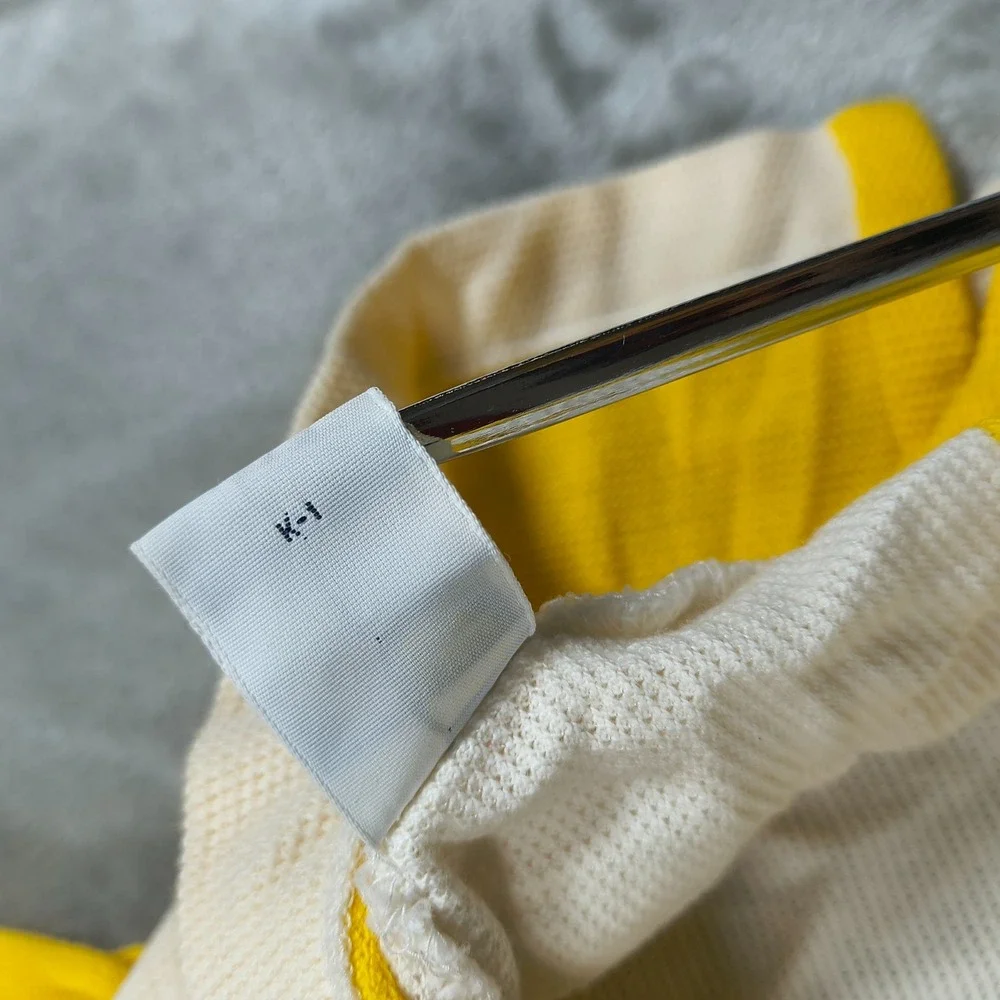 Polo Golf Ralph Lauren Polo Shirt Mens Large Yellow‎ Stripe Rugby performance